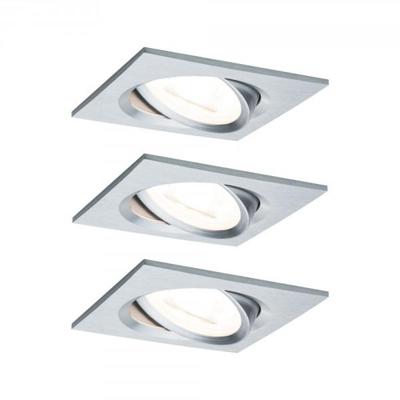 Paulmann 93438 Inbouwlamp Set van 3 stuks 19.5 W Aluminium (gedraaid)