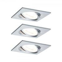 Paulmann 93438 Inbouwlamp Set van 3 stuks 19.5 W Aluminium (gedraaid) - thumbnail