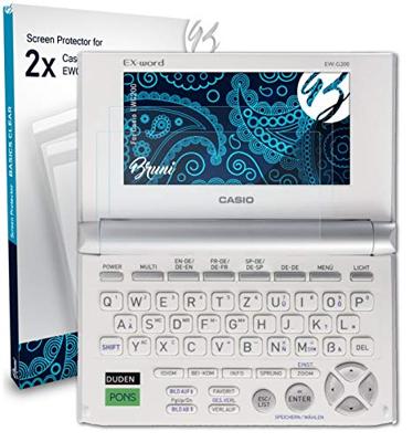 Bruni Beschermfolie compatibel met Casio EWG200 Folie, zonneklaar Schermfolie (2X)