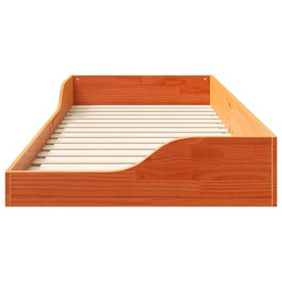 Bedframe Wasbruin 80 x 220 cm Massief grenenhout
