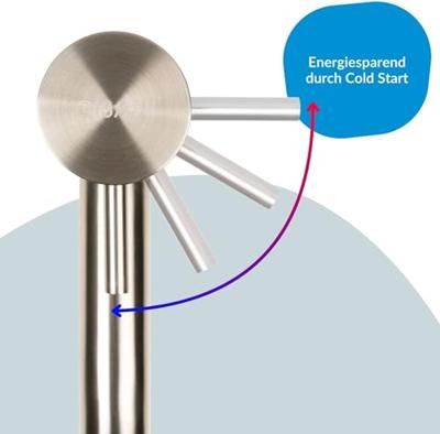 Wastafelkraan Qisani Flow Medium Geborsteld RVS Wastafelkraan Qisani Flow Medium Geborsteld RVS