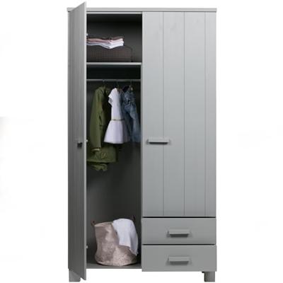 WOOOD Kledingkast 'Dennis', kleur Betongrijs