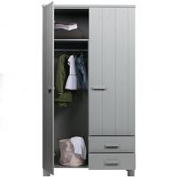WOOOD Kledingkast 'Dennis', kleur Betongrijs - thumbnail