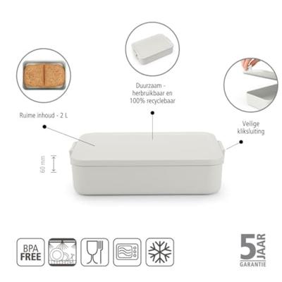 Brabantia Make & Take lunchbox large, kunststof light grey - thumbnail