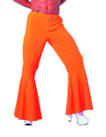 Hippie broek bi-stretch man neon oranje - thumbnail