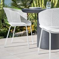 Kave Home Tuinstoel 'Yeray' kleur Wit - thumbnail