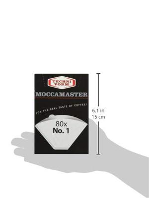 MOCCAMASTER Papieren koffiefilters Nr 1 wegwerp 80 stuk(s)