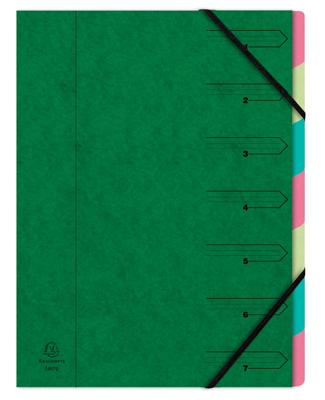 Exacompta Sorteermap 7-delig, groen