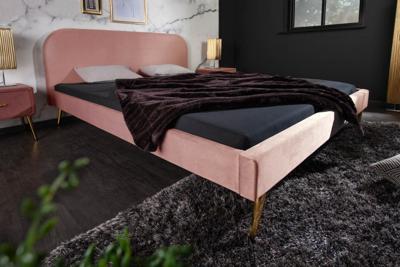 Bed Famous Roze Goud 140x200cm Fluweel - 39693