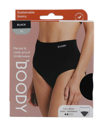 Boody Menstruatieondergoed Tailleslip Zwart Licht/Normaal Maat XL