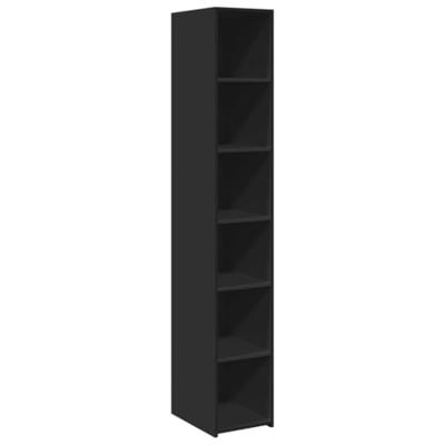 Hoge kast 30x41x185 cm bewerkt hout zwart