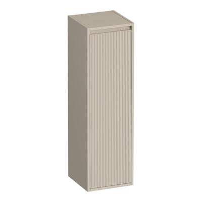 Brauer Adore - Wavy - Hoge Kast - 120 cm - 1 Deur - Greeploos - Linksdraaiend - Mat Beige