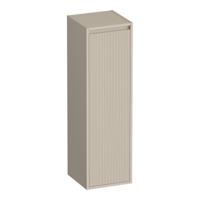 Brauer Adore - Wavy - Hoge Kast - 120 cm - 1 Deur - Greeploos - Linksdraaiend - Mat Beige - thumbnail