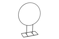 Standaard met ring Ø28x10xh40cm zwart - thumbnail
