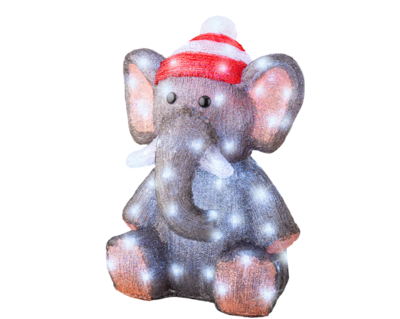 LED olifant l33b32.5h46 cm grey/cwit Lumineo - Lumineo LED olifant l33b32.5h46 cm grey/cwit Lumineo - Lumineo