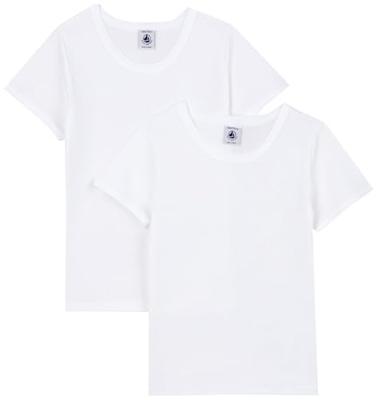 Set van 2 T-shirts met korte mouwen PETIT BATEAU wit Set van 2 T-shirts met korte mouwen PETIT BATEAU wit