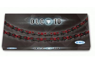 KMC dlc 10 116 schakels - roodzwart - fietsketting