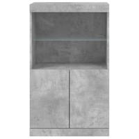 Dressoir met LED-verlichting 60,5x37x100 cm betongrijs - thumbnail