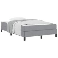 Boxspring bed met matras Lichtgrijs 120 x 200 cm Stof - thumbnail