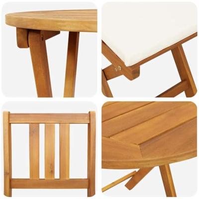 Bistroset 3 pcs Bruin Massief acaciahout