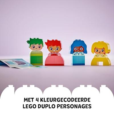 LEGO 10415 DUPLO My First Strong Emotions and Big Feelings, speelgoed voor baby's, 23 kleurrijke stenen en 4 personages.