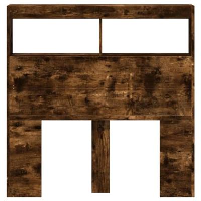 Hoofdbordkast met LED-verlichting 100x17x102 cm gerookt eiken Hoofdbordkast met LED-verlichting 100x17x102 cm gerookt eiken