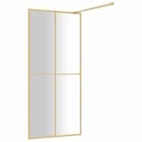 Inloopdouchewand transparant 80x195 cm ESG-glas goudkleurig - thumbnail