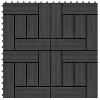 Terrastegels 30x30 cm 1 m HKC zwart 11 st - thumbnail