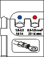 Gedore 8140-02 1830562 Krimpinzetstuk Geïsoleerde kabelschoenen 0.5 tot 2.5 mm² - thumbnail