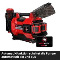 Einhell AQUINNA 36/38 F LED Automatic Solo - Accu Tuinpomp | 36V | 3800 L/h | Zonder accu en lader - 4180420 - 4180420 - thumbnail