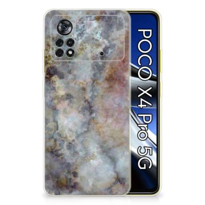 Xiaomi Poco X4 Pro 5G | TPU | Siliconen hoesje | Marmer Grijs Xiaomi Poco X4 Pro 5G | TPU | Siliconen hoesje | Marmer Grijs