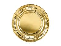 Metallic Gouden Bordjes Rond 18cm - 6 stuks - thumbnail