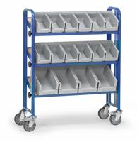 Fetra Hauptartikel 2882 Etagewagen Staal Poedercoating Laadvermogen (max.): 250 kg Stralend blauw (RAL 5007) - thumbnail