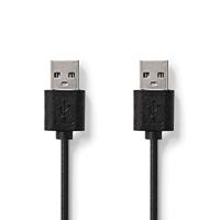 Nedis ccgt60000bk10 kabel usb 2.0 a male - a male 1,0 m zwart - thumbnail