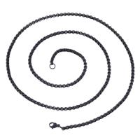 LGT Jewels schakel ketting Edelstaal Venetiaans Zwart - 4mm - 66cm - thumbnail