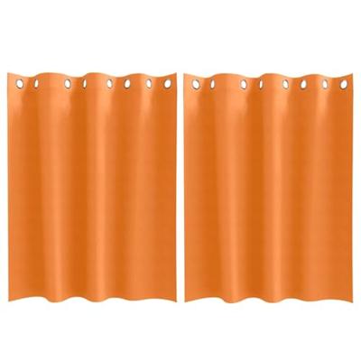 VidaXL Zwart-out gordijnen met ringen 2 pcs feloranje 140 x 140 cm