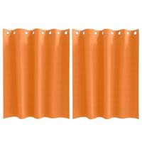VidaXL Zwart-out gordijnen met ringen 2 pcs feloranje 140 x 140 cm - thumbnail