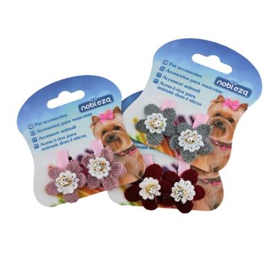 Nobleza Haarspeld voor hond en kat - Bloemen - 2 stuks Nobleza Haarspeld voor hond en kat - Bloemen - 2 stuks
