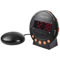 Sygonix SY-5266562 Wekker Elektronisch Zwart Fluorescerende Cijfers 2 timertijden - thumbnail