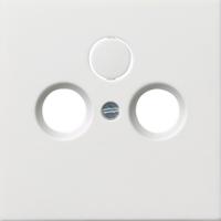 Gira F100 afdekplaat tv CAI zuiverwit glanzend - thumbnail