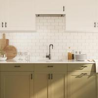 Handvatten 10 st 96 mm roestvrij staal zwart - thumbnail