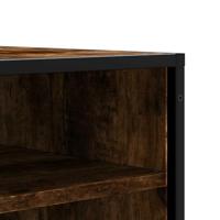 Schoenenbank 84x40x53,5 cm bewerkt hout en metaal gerookt eiken - thumbnail