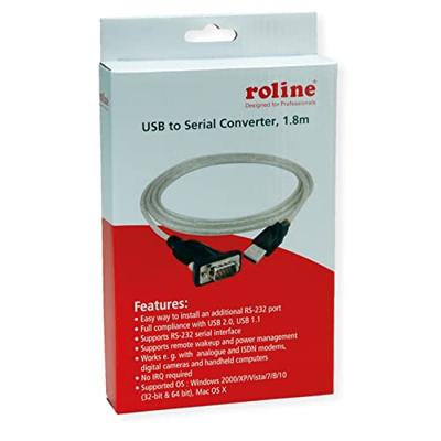 ROLINE converter kabel USB - serieel, 1,8 m - thumbnail