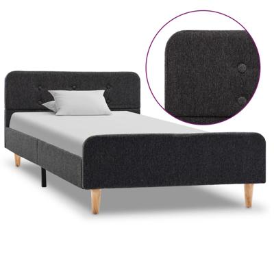 Bedframe jute donkergrijs 90x200 cm