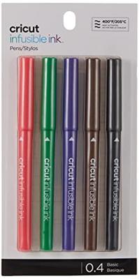 Cricut Explore/Maker Infusible Ink Fine Point 5-Pack Basics Stiftset Rood, Zwart, Violet, Bruin, Groen Cricut Explore/Maker Infusible Ink Fine Point 5-Pack Basics Stiftset Rood, Zwart, Violet, Bruin, Groen