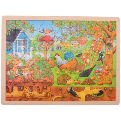 Goki houten legpuzzel leven in de tuin