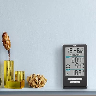 TFA Dostmann Funk-Thermometer XENA HOME 30.3074.10 Draadloze thermometer digitaal Antraciet