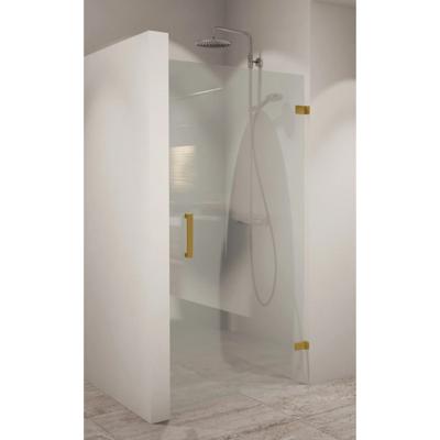 Boss & Wessing Douchedeur BWS Portos Draaideur Profielloos NANO Coating Geborsteld Messing Goud - 60x200 Boss & Wessing Douchedeur BWS Portos Draaideur Profielloos NANO Coating Geborsteld Messing Goud - 60x200