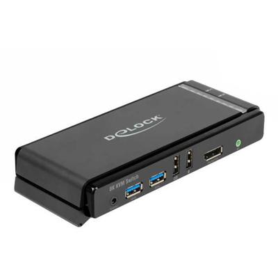 Delock 11476 DisplayPort 1.4 KVM-switch 8K 60 Hz met USB 5 Gbps en audio