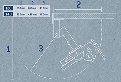 Heuer Lift-/hoogteversteller | voor bekbreedte 120 mm | neerklapbar 360graden draaibaar | 1 stuk - 106120 106120